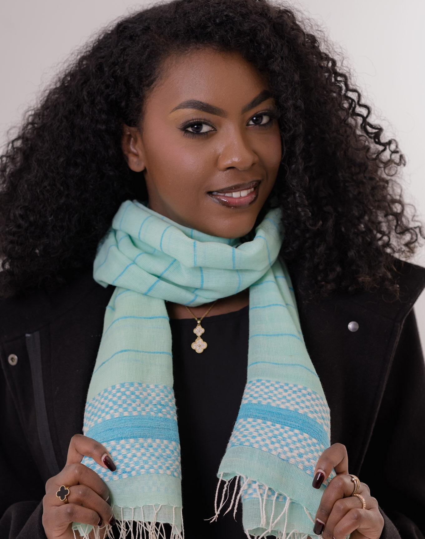 Hiwot Sky Blue Scarf
