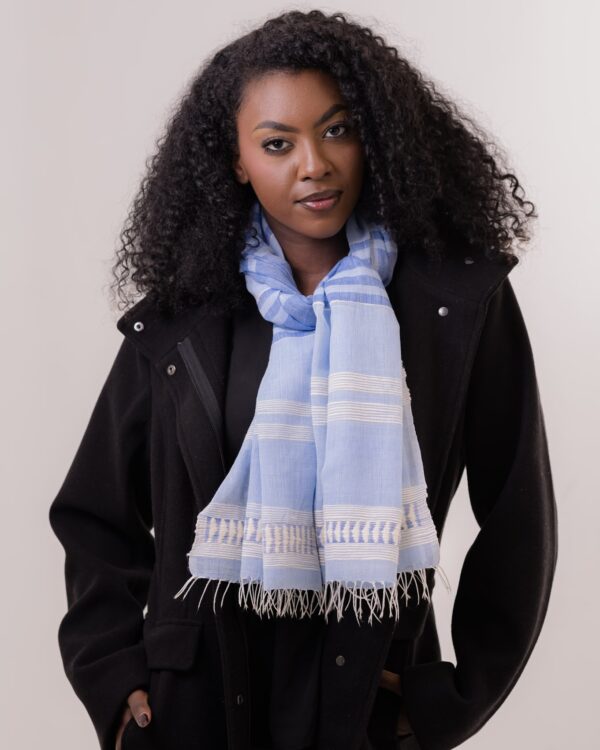 Blue Nile Handwoven Shawl